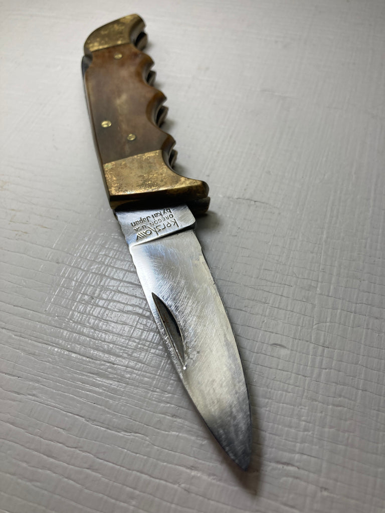 Vintage Kershaw Oregon USA by Kai Japan 1040 Folding Pocket Knife